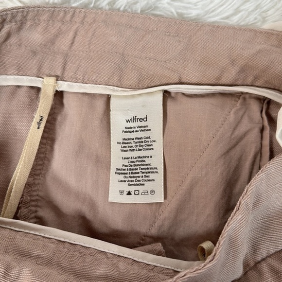 Wilfred with Linen Beige/Tan Mini Shorts with Front Tie - Picture 7 of 9